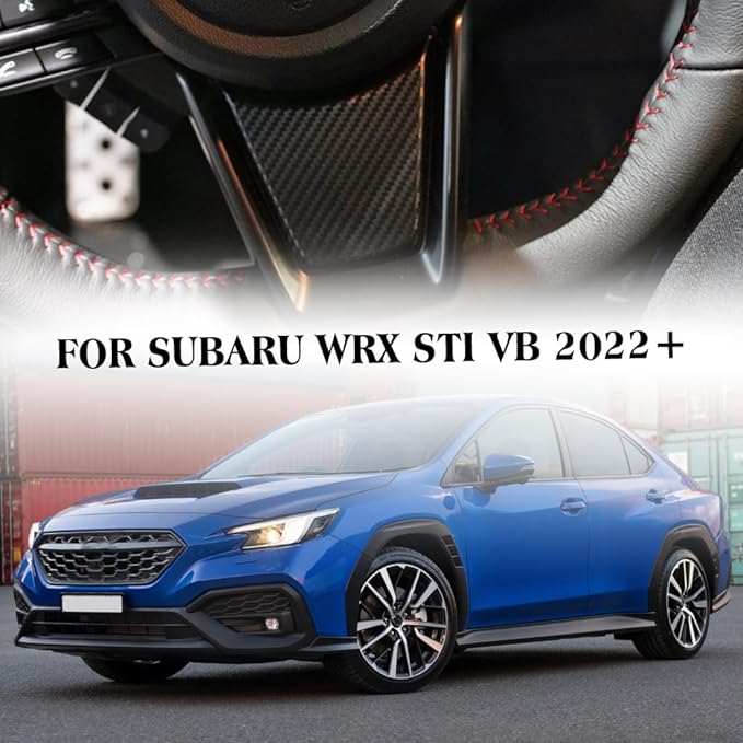 Jogon Dry Carbon Fiber Steering Wheel Lower Trim for Subaru WRX VB STI S4 2022 2023 2024 U-Shaped Frame, Steering Wheel Bezel Cover