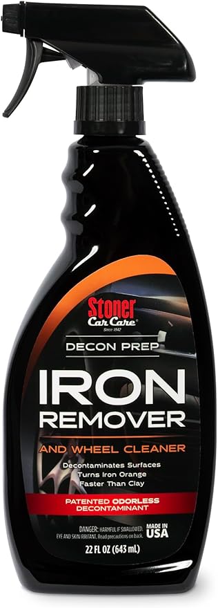 Stoner Car Care 92104 Iron Remover & Wheel Cleaner – Odorless Iron Fallout & Brake Dust Remover for Paint, Wheels & Glass – pH Balanced Rust Decontaminant with Color Indicator – 22 fl oz