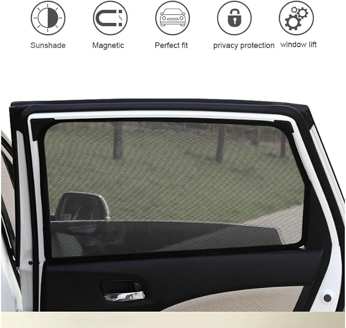 Side Windows Mesh Sun Shade for Lexus RX 2023-2025, Custom Fit, Magnetic, Rear & Port Windows Sun Blind for Baby Protection, UV/Heat Reduction,Privacy Shield
