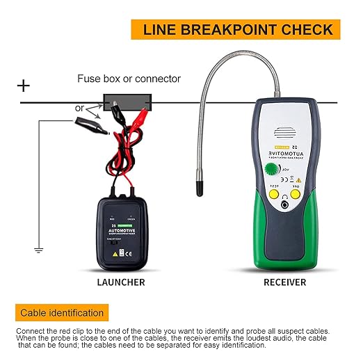 Automotive Short and Open Finder Circuit Tester, Angchun DC 6-24V Car Circuit Breaker Finder Wire Tracer Electrical Adjustable Short Detector Diagnostic Test Tool with Power Probe for Vehicle Repair