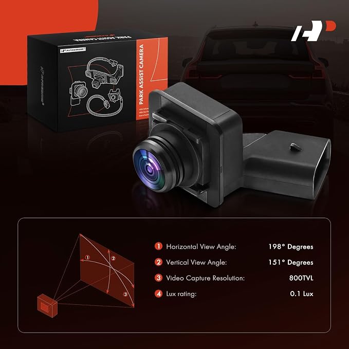 A-Premium Left Side Lane Depature Camera Compatible with Ford & Lincoln | Front View Parking Camera for 2015-2020 F-150 F150, 2016-2018 MKX, 2019-2022 Nautilus - Replace# FL3Z19G490A