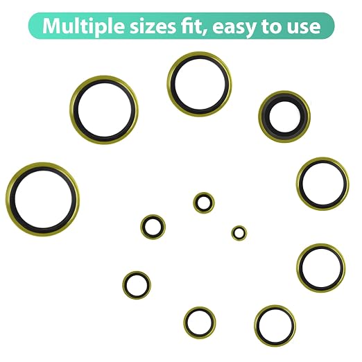 XBVV 378 Pcs NBR Metal Bonded Sealing Washer Assortment Kit M6 M8 M10 M12 M14 M16 M18 M20 M22 M24 M27 M30 Automotive Self-Centred Seal Gasket Repair Set