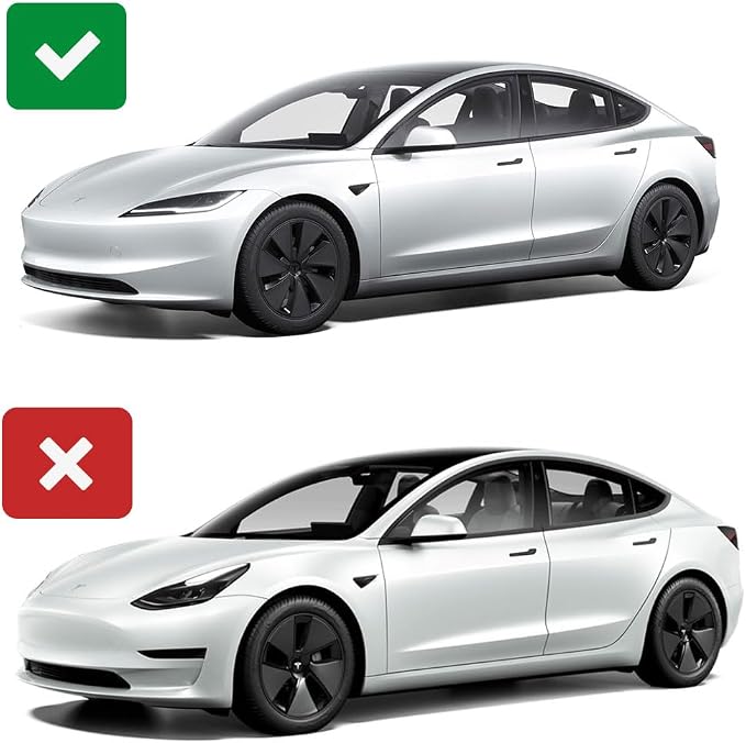 VION Tesla Model 3 Roof Sunshade (2026-2024 Model 3 Highland) – Full Blackout (No Light Transmission), Cooler Cabin, Dual-Layer Fabric with Graphene-Enhanced UV Coating, No Sagging – Gray