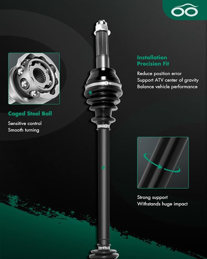 SCITOO 1332883 1332638 Rear Left Right CV Axle for Polaris RZR 4 800 RZR S 800