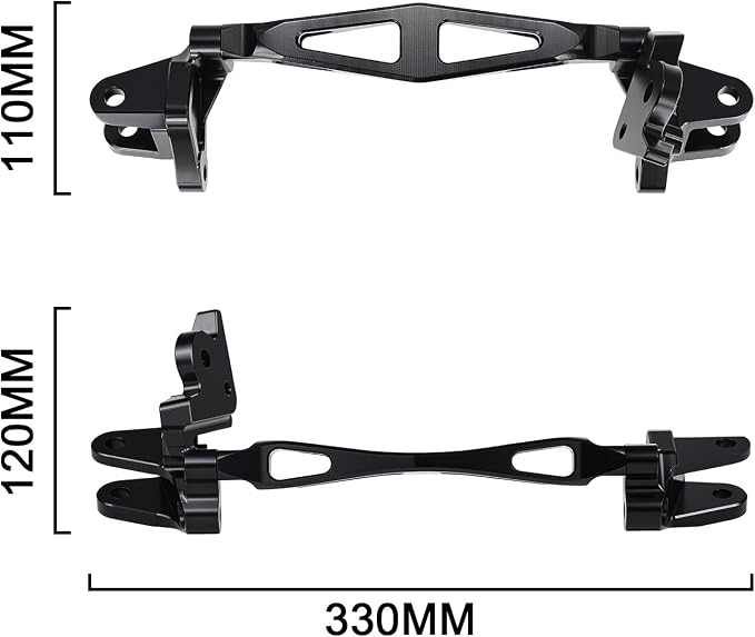 Foot Peg Bracket with Support Brace for Surron Ultra Bee,CNC 6061 Aluminum Foot Rest Pedal & Support Rod for Sur Ron Ultra Bee/Surron Ultrabee Black