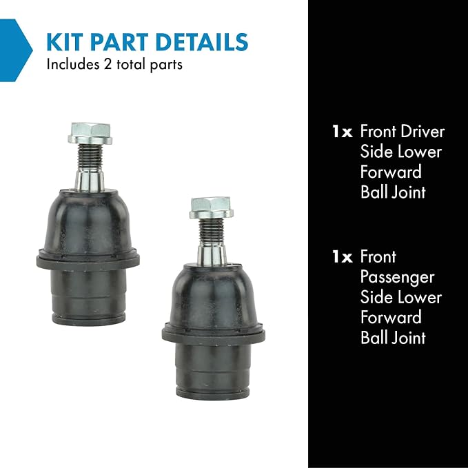 TRQ Front Forward Lower Driver and Passenger Side Ball Joint Set Compatible with 2003 INFINITI G35 2004-06 G35 Base 2007 G35 Coupe 2003-09 Nissan 350Z