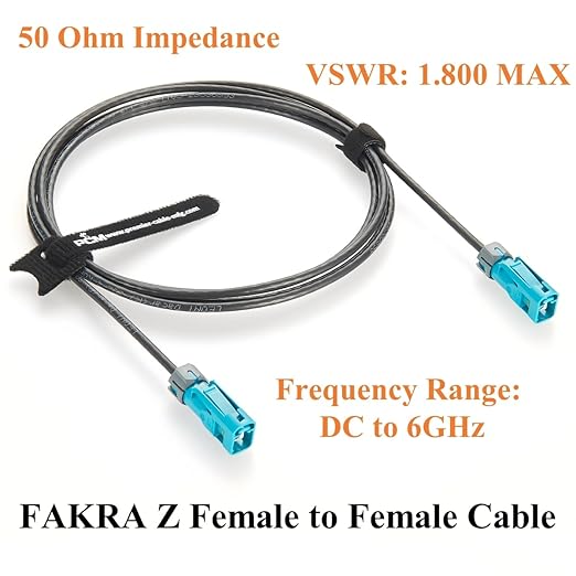 IP67 Waterproof Rosenberger Fakra Z Female to Female RF Coaxial Cable 59Z163-003-Z Vehicle GPS Antenna Cable for GMSL2 & FPD-Link III Camera, ADAS, Embedded Vision Cameras, Infotainment (10M/32.8FT)