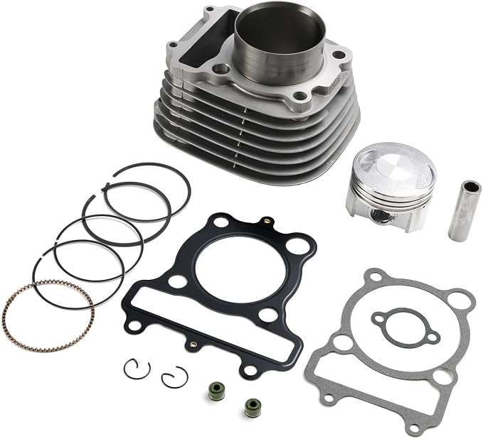 67mm Cylinder Piston Gasket Top End Rebuild Kit for Yamaha TW200 Trailway 1987-2024 YFM200 Moto-4 1985-1989 YTM200 Tri-Moto 1983-1985 - Replaces 21V-11310-00 36X-11631-00-A0 1NU-11181-00