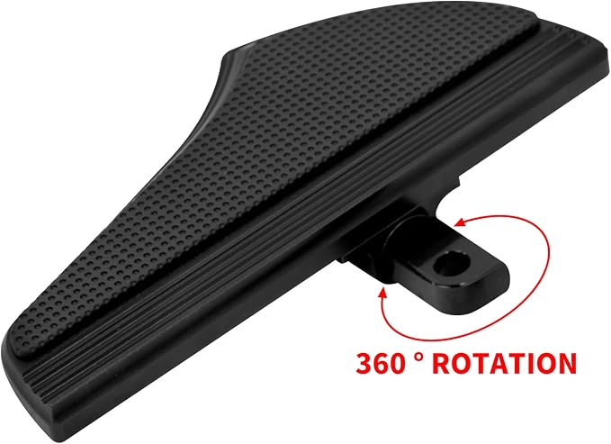 Passenger Driver Floorboards Set Style C, Black | Set Fit For Harley 2012-2016 FLD, 1986-2017 Most FL Softail, 1986-later Touring, Non-Slip, CNC Aluminum