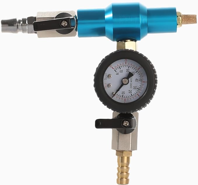 Coolant Vacuum Refill Kit, Vacuum Coolant Refill Kit with Pressure Gauge, 5 Sizes Adapters, Cooling System Vacuum Purge & Refill Kit for Most Vehicles
