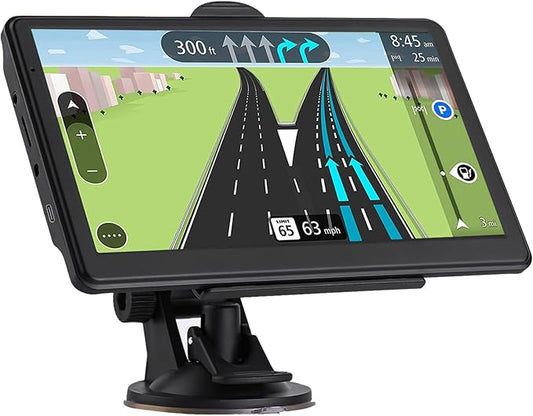 7-Inch Touch Screen GPS Navigation for Car, Truck and RV with 2025 Maps - Speed and Red Light Warning Alerts - Free Lifetime Map Updates