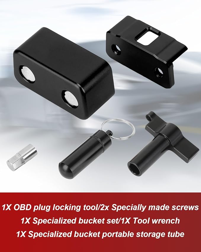 OBD Lock OBD2 Port Locking Tool, Metal OBD Port Protector for Cars, SUV, Trucks, OBD-II Anti Theft Protector Antitheft Accessories（Black）