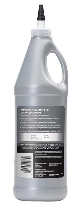 Valvoline SynPower SAE 75W-90 Full Synthetic Gear Oil 1 QT, Case of 12