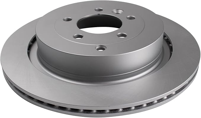 TRQ Rear Brake Rotor Set G Coated Vented Compatible with 2005-2009 Land Rover LR3 2010-2016 LR4 2006-2016 Range Rover Sport