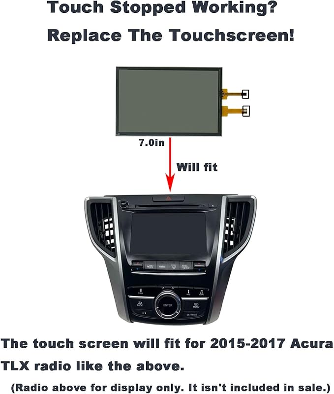Navigation Touch Screen Digitizer Fit for Acura TLX MDX and Honda Odyssey Radio Stereo LCD Display Monitor 7.0-inch GPS NAV Media Audio Head Unit in Dash Glass Panel Fixed GZTAUTO