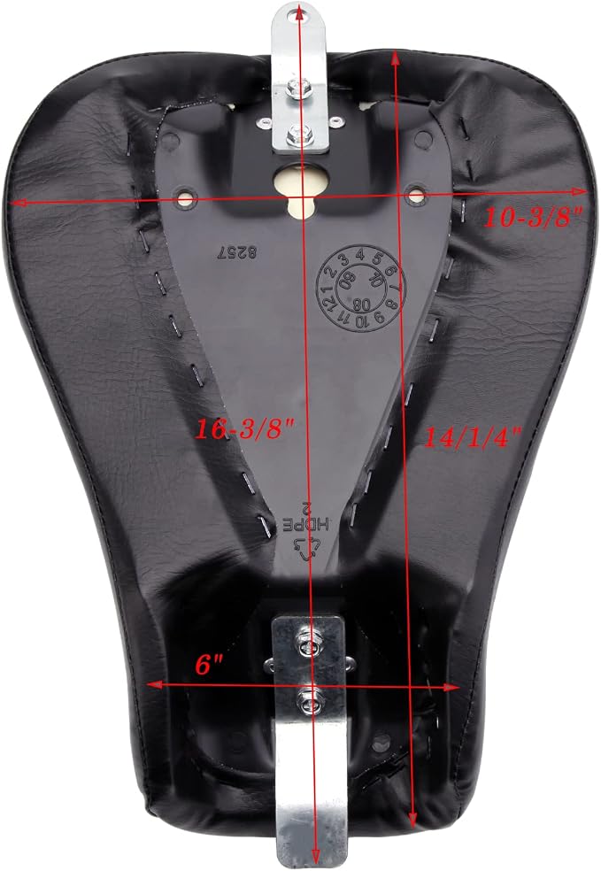 Black Crocodile Motorcycle Solo Seat Front Driver Cushion Compatible with Harley Sportster Forty XL1200 883