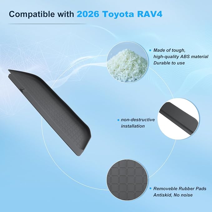 BIXUAN 2026 RAV 4 Passenger Above Glove Box Organizer for Toyota 2026 RAV 4 Center Console Organizer Middle Console Storage Box 2026 RAV 4 Accessories