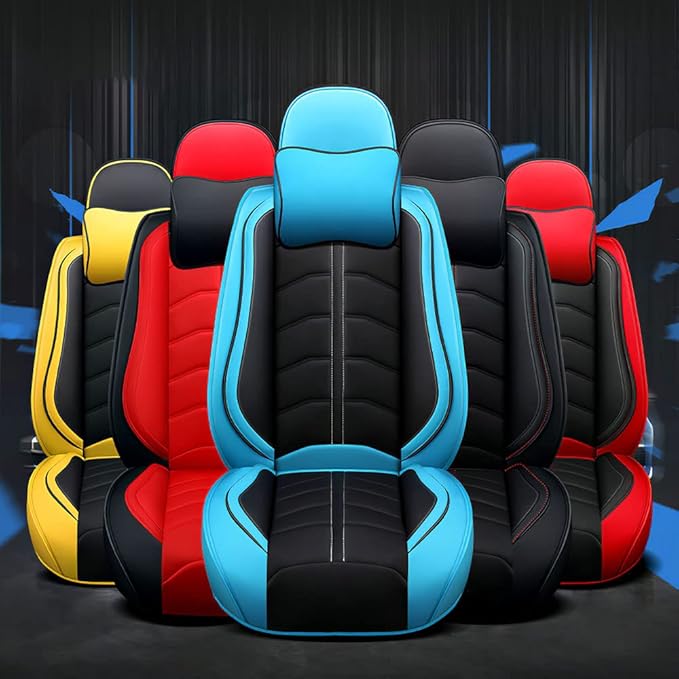 Car Seat Cover 7 Seats for Toyota Highlander 2001-2026, Durable Wear Resistant Waterproof Seat Covers, Breathable No Odor Premium Leather Vehicle Interior Accessories.(7 Luxury,Black)