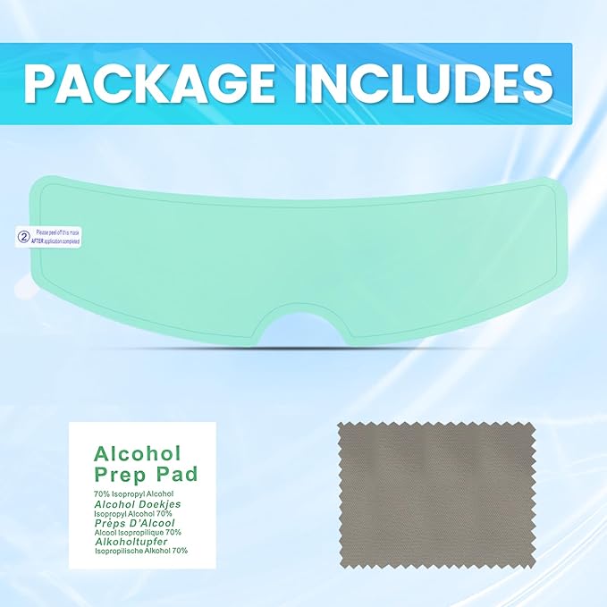 Motorcycle Anti Fog Film, Universal Fit Helmet Visors Insert Waterproof Fog Resistant Clear Vision