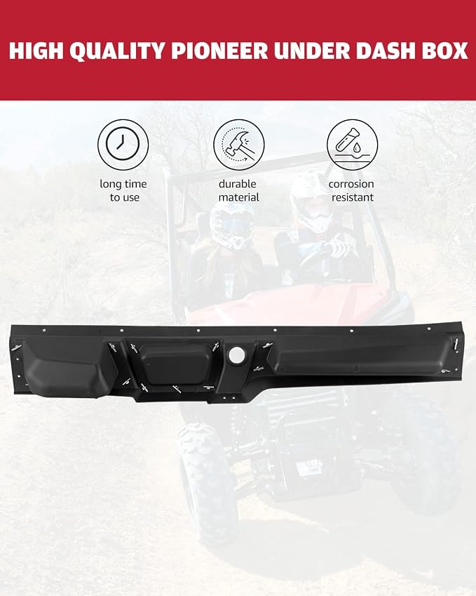 A & UTV PRO Under Dash Storage Pocket Box, Compatible with 2014-2024 Honda Pioneer 700 Accessories,Replace OEM #08L73-HL3-A41