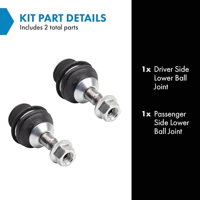 TRQ Front and Rear Lower Driver and Passenger Side Ball Joint Set Compatible with 2011-2025 Dodge Durango 2011-2021 Jeep Grand Cherokee 2022 Jeep Grand Cherokee WK