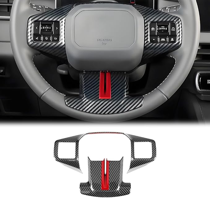 Carbon Fiber Style Kit Car Steering Wheel Trim Cover Panel for Toyota RAV4 2026 Auto Interior Decorations Accessories Protection Covers Accessory