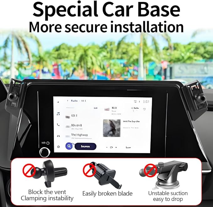 Car Magnetic Phone Mount for 2023 2024 2025 2026 Toyota Prius SE LE XLE Nightshade XSE [8-inch Touch Screen ]Auto Interior Accessories Best Cellphone Holder Fast 15W Wireless Charger Cell Phones Stand
