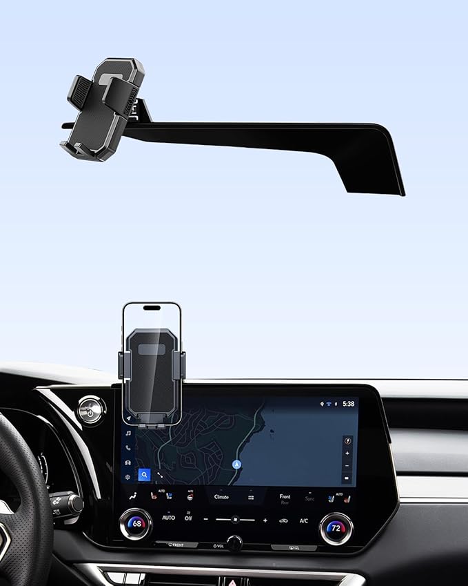 PZK Car Phone Holder for 2023 2024 2025 2026 Lexus RX RX350 / RX350h / RX500h Accessories 14-Inch Screen Fixed Clip, Auto Lock Car Mount, 360° Rotation Fit iPhone & 4.0-7.0'' Smartphones Phone Cradles