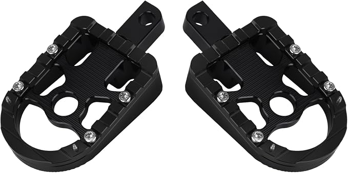Motorcycle Floorboards Passenger Footboards Wide Foot Pegs Board Pedal Compatible with Touring Electra Road Street Glide Softail Road King Black Edge