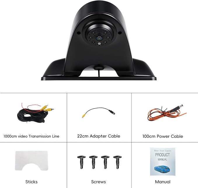 Car Brake Light Rear View Backup Camera for Benz Sprinter 2010-2019 Top Rear Brake Light Camera HD IR Night Vision Reversing Camera IP67 Waterproof