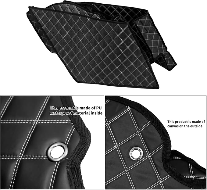 5'' Stretched Saddlebag Liners Inserts White Thread Compatible with Harley 2014-2023 1 Pair
