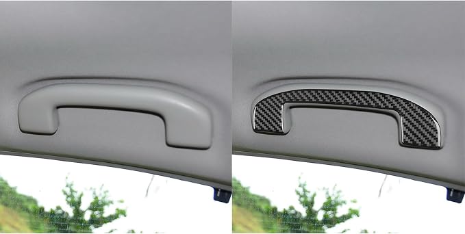 Soft Real Carbon Fiber Compatible with Nissan Altima 2013 2014 2015 2016 2017 2018 Interior Accessories Roof Top Handle Roof Grab Handle Cover Trim Sticker