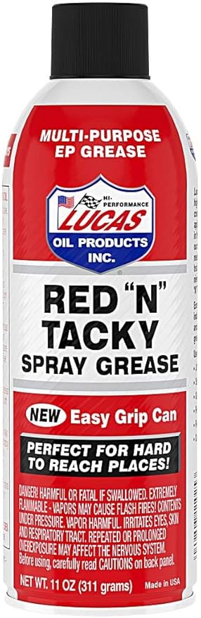 Lucas Oil 11025 Red N Tacky Easy Grip Aerosol Spray - 11 Ounce (Pack of 12)