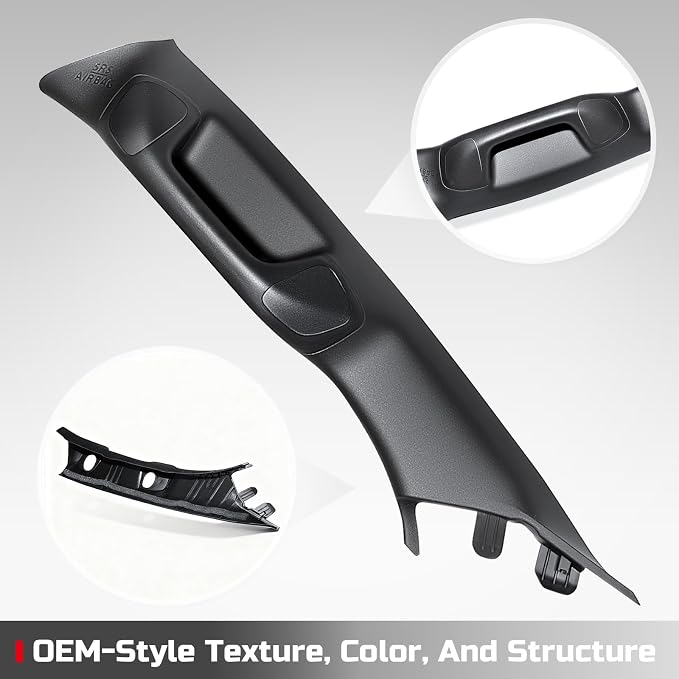 Driver Side A-Pillar Grab Handle for Toyota Tacoma 3rd Gen (2016-2023), OEM-Style Texture, Matches Passenger Side, Sturdy & No Creaking Noise, Easy Installation (Black)