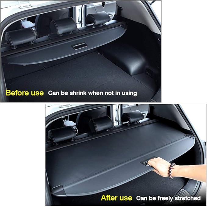 Powerty Retractable Cargo Cover for 2017-2022 Kia Sportage, Canvas Texture Trunk Cover Privacy Screen Rear Security Shade for Sportage Accessories