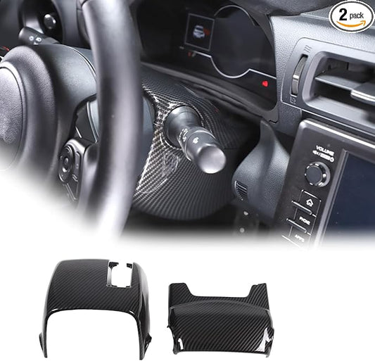 Car Steering Wheel Base Upper Trim For Subaru BRZ Toyot@ 86 2022-2023 Interior Steering Wheel Base Decoration Accessories (Carbon Fiber)
