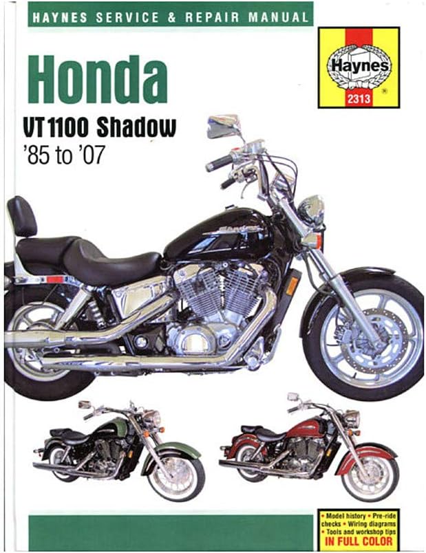 Haynes Honda Shadow Vt1100 Owners Workshop Manual: 1985 Thru 1998