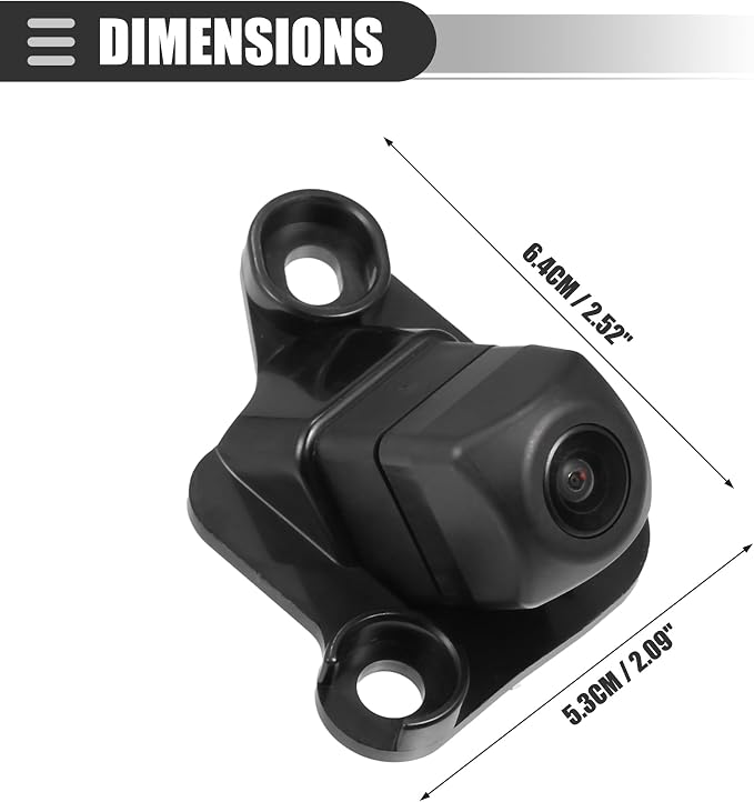 Motoforti Rear View Backup Camera, for Toyota Tacoma 2016-2017, Plastic Metal, No.8679004030, Black