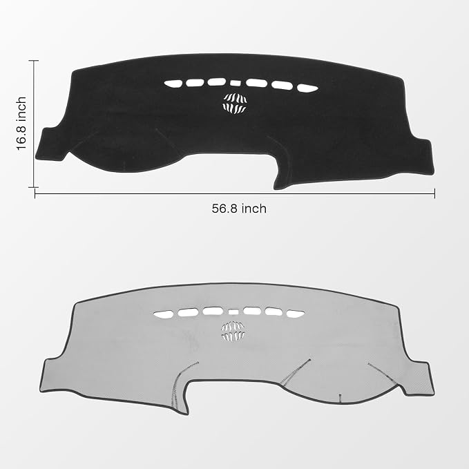 KUST Black Dash Cover for 2013-2020 Ford Fusion (S, SE, Titanium, Hybrid, Sport, Platinum, Energi) Non-Slip Dashboard Cover Interior for Ford Fusion Accessories Custom Fit Dash Mat