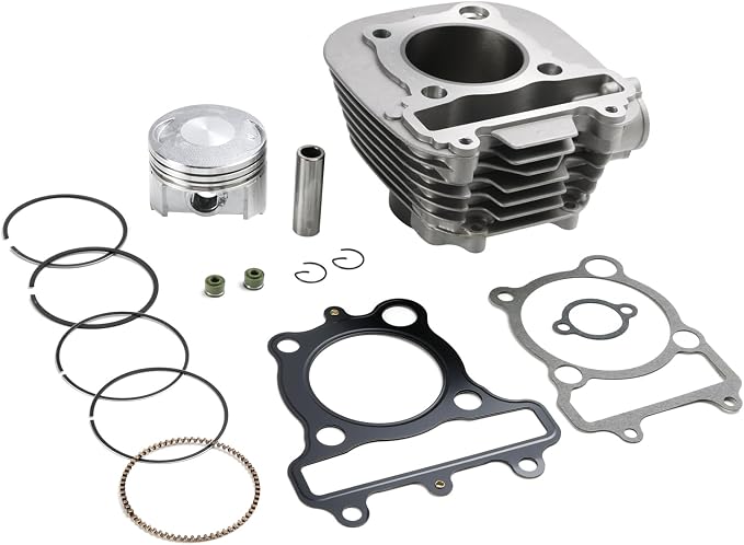 67mm Cylinder Piston Gasket Top End Rebuild Kit for Yamaha TW200 Trailway 1987-2024 YFM200 Moto-4 1985-1989 YTM200 Tri-Moto 1983-1985 - Replaces 21V-11310-00 36X-11631-00-A0 1NU-11181-00