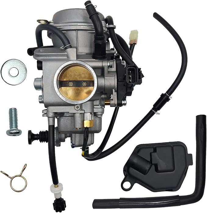16100-HN8-013 Carburetor Fit for Honda Rincon 650 TRX650 TRX650FA TRX650FGA 4x4 2003-2005 With 17254-HN1-000 Air Filter Fuel Tank Petcock