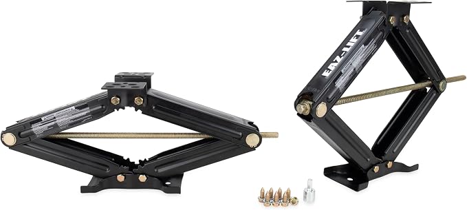 Camco EAZ-Lift 24-inch Stabilizing RV Scissor Jacks - Features a 7,500 lb Load Capacity - Heavy-Duty Steel Construction - Set of 2 (48830)
