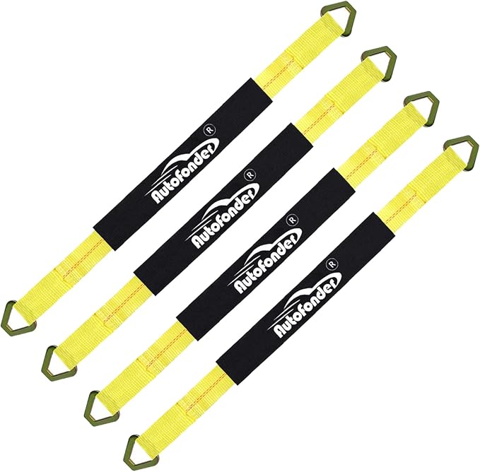 4Pack Flat Hook Tire Straps with 4Pack Axle Straps
