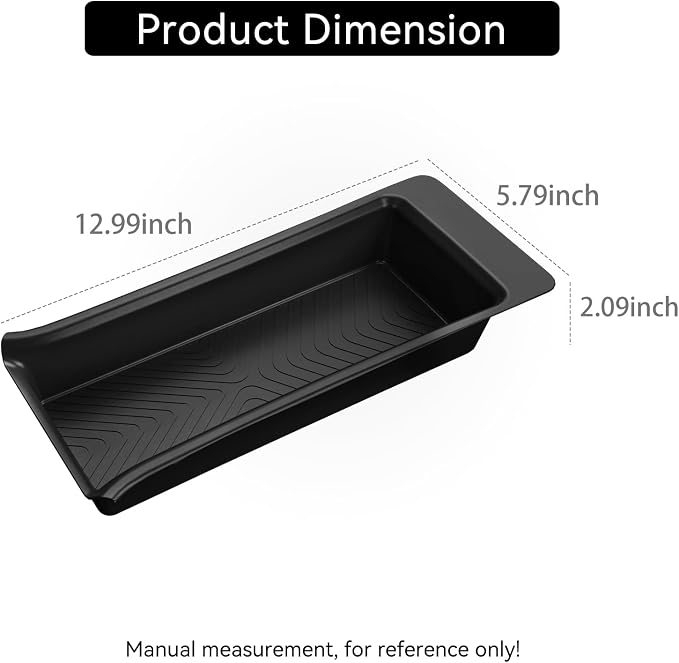 smabee 2nd Row Armrest Storage Box Compatible with Honda Pilot 2023 2024 2025 2026 Console Tray TPE Accessories Interior Storage Box Tray Insert Black