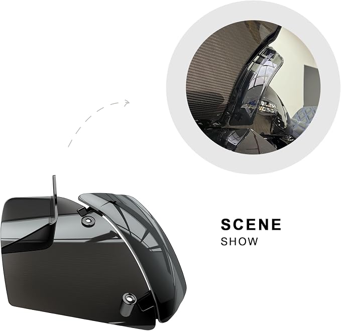 Side Wings Wind Air Deflector Fairing Fit for Harley 2024-2026 CVO Road Glide ST FLTRXSTSE 2024-2026 Road Glide FLTRX 2023-2025 CVO Road Glide FLTRXSE (Smoke)