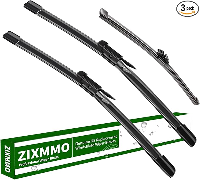 3 Factory Wipers Replacement for 2015 2016 2017 2018 2019 2020 2021 2022 2023 Ford Edge Original Equipment Windshield Wiper Blades Set - 28"/28"/14" (Set of 3) Pinch Tab