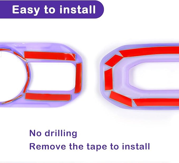 CheroCar 21PCS Full Set Interior Decoration Trim Kit for 2018-2026 Jeep Wrangler JL JLU & Gladiator JT Steering Button Frame, Air Conditioning Vent, Reading Light,Speaker (Purple)