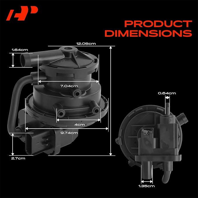 A-Premium Fuel Vapor Leak Detection Pump Compatible with Jeep Grand Cherokee 1998 & Dodge Ram 1500 1998-2001, Ram 2500 1998-2002, Ram 3500 1998-2002, 3.9L 4.0L 5.2L 5.9L 8.0L, Replace# 4891415AB