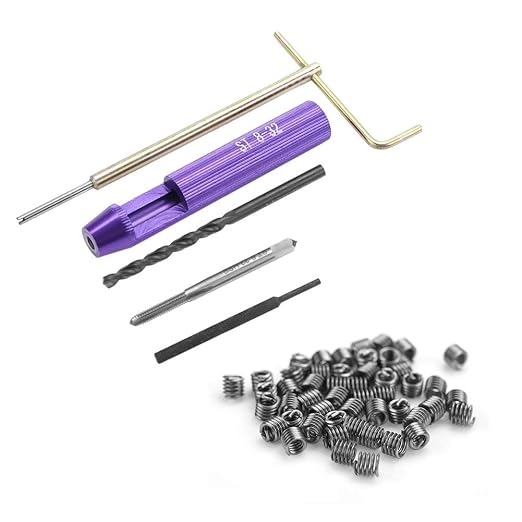 Fafeicy 50pcs Thread Repair Insert, Stainless Steel Coiled Wire Helical Screw Thread Inserts Kit for Parts that Requires Frequent Removing 8-32UNC x 1.5D