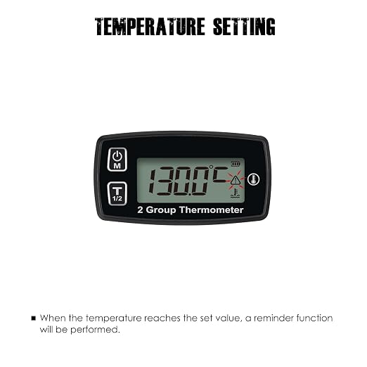 LCD Display Digital Engine Temperature Gauge Thermometer Waterproof Thermometer is Designed to Measure Engine Temperatures Such as Ships,Lawn Mowers,Snowblowers,Chainsaws,etc